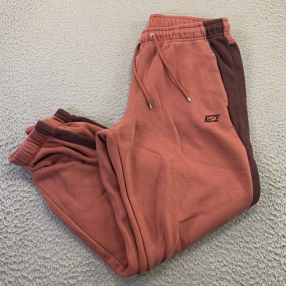 Nike Pants - Nike Joggers Womens Medium Icon Clash Fleece‎ Pink Red 28" Inseam Gym Train Run